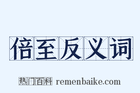 倍至反义词是什么意思的图片